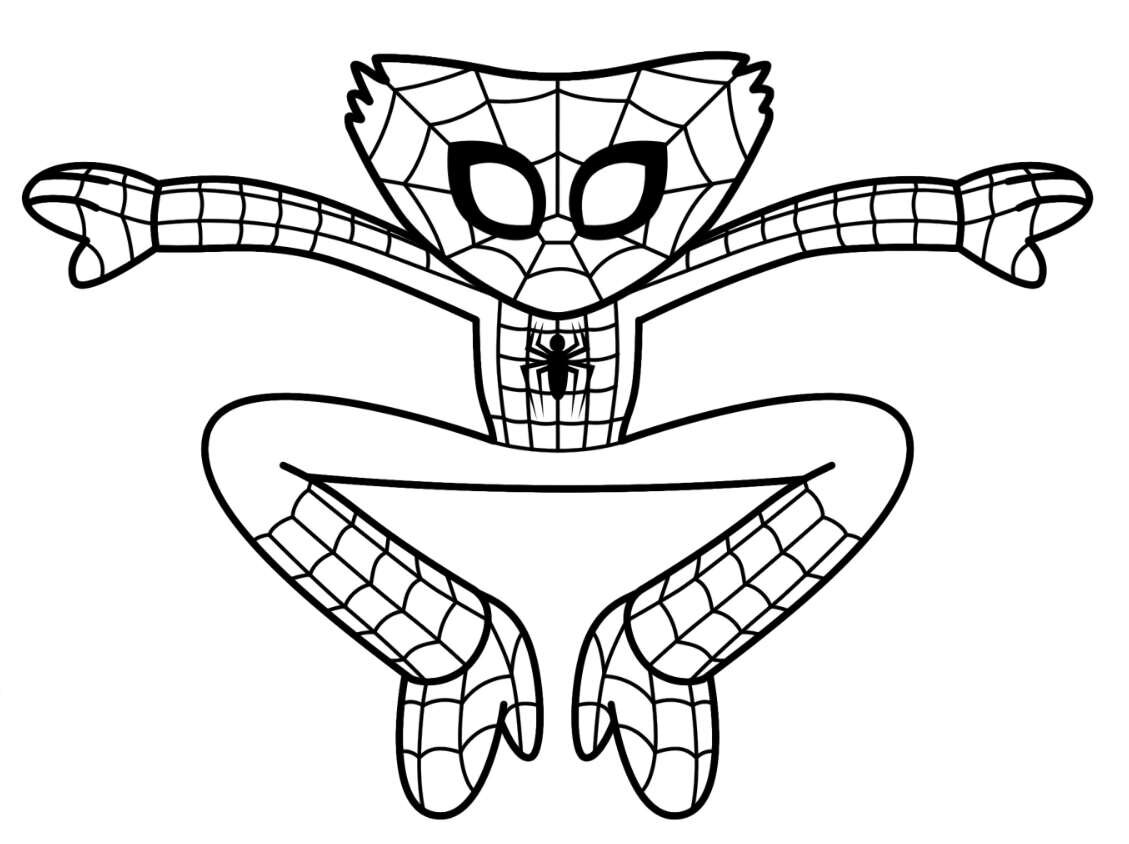 Знак человека паука раскраска