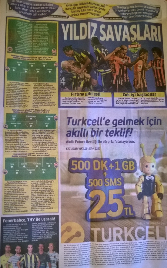 Як виглядають турецькі газети перед матчем "Фенербахче" - "Шахтар" - фото 3