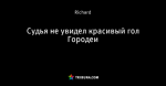 Судья не увидел красивый гол Городеи