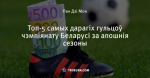 Топ-5 самых дарагіх гульцоў чэмпіянату Беларусі за апошнія сезоны