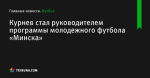 Курнев стал руководителем программы молодежного футбола «Минска» - Футбол - by.tribuna.com