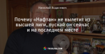 Почему «Нафтан» не вылетит из высшей лиги, пускай он сейчас и на последнем месте