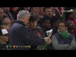 Jose Mourinho has FURIOUS outburst at Manchester United coaching staff during Europa League tie