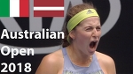 Ostapenko vs Schiavone / Best rally and interview / Australian Open 2018 / Round of 64