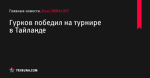 Гурков победил на турнире в Тайланде - Бокс/MMA/UFC - by.tribuna.com