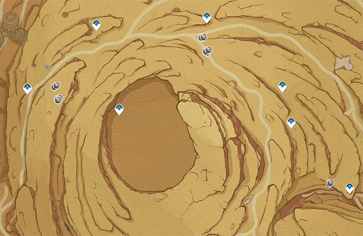 Личинки геншин где найти песчаного. Личинки песчаного жировика Геншин на карте. Личинка песочного жировика Геншин Импакт карта. Личинки в пустыне Геншин. Личинка песчаного жировика Геншин.