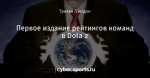 Первое издание рейтингов команд в Dota 2