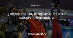 5 видов спорта, которые считаются важнее киберспорта