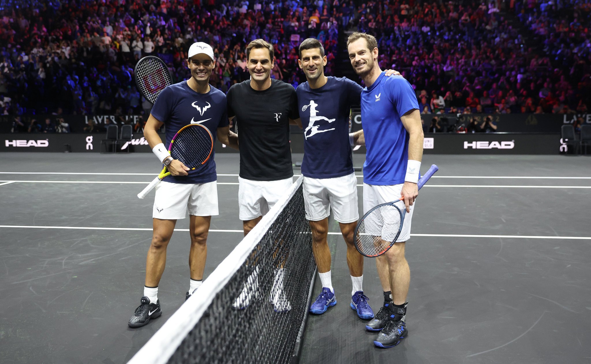 Федерер, Надаль, Джокович и Маррей вместе потренировались перед стартом Кубка Лэйвера
