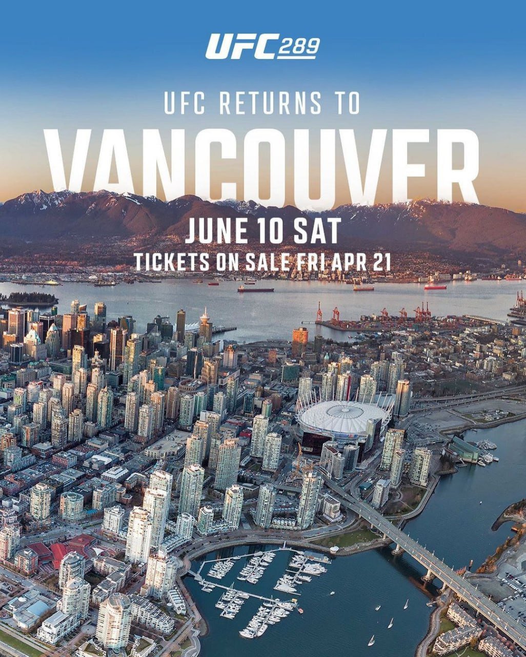 UFC 289 состоится 10 июня в Канаде