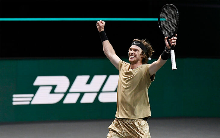 Рублев выиграл веселый финал в Роттердаме, повторил серии Федерера и Маррея и стал королем среднего уровня ATP
