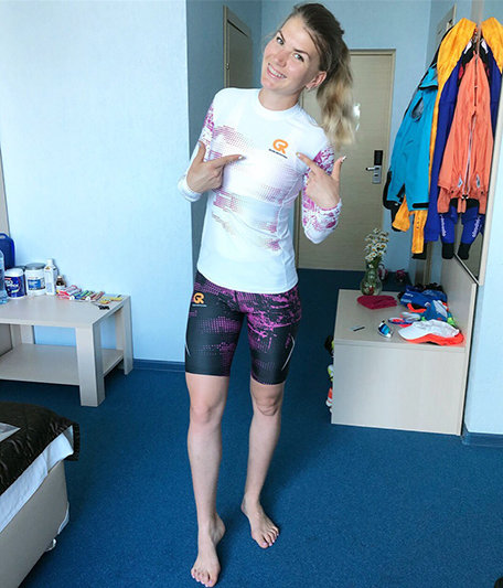 Биатлонистка Виктория Сливко в одежде от Глеба 
