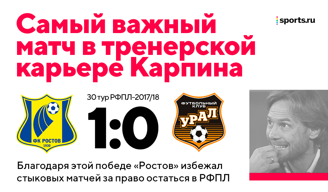 Карпин сказал, что матч «Ростов» – «Урал» важнее игры с Хорватией. В чем суть?