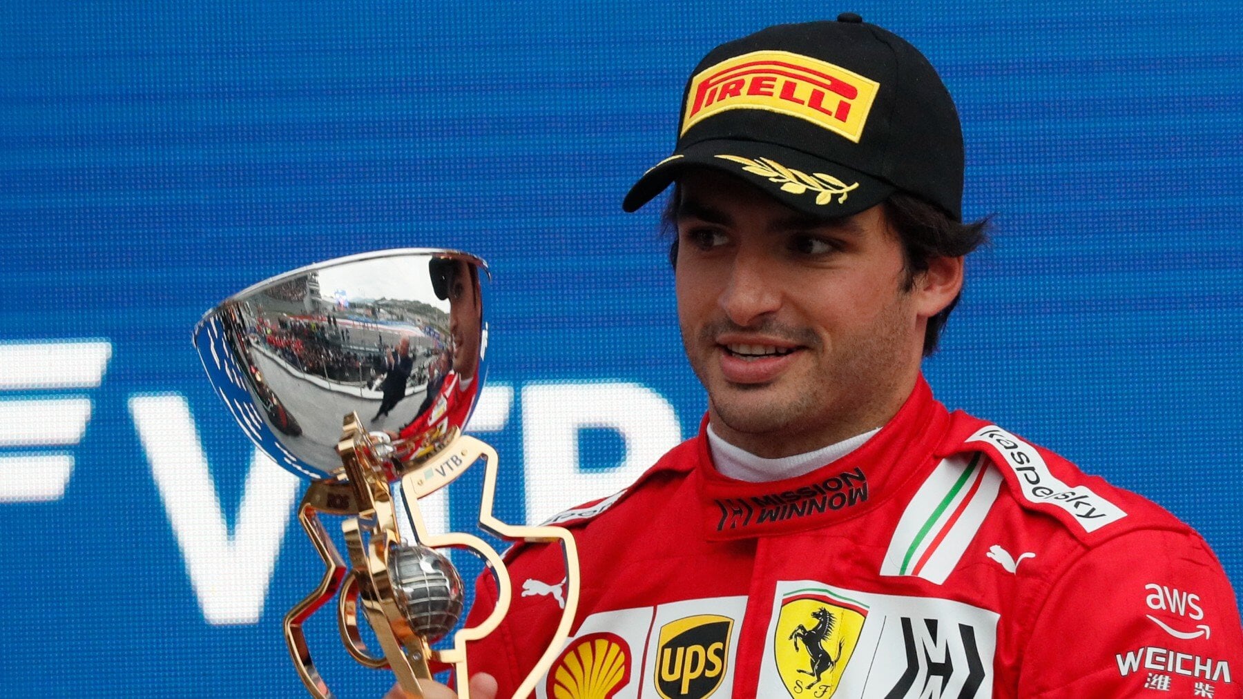 Carlos Sainz Ferrari Podium
