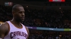 LeBron James with the rejection vs. the Pacers