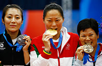 На Евроиграх – азиатский пьедестал: Фу Ю, Хань Инь и Ни Сялянь. Догадались, что за спорт?