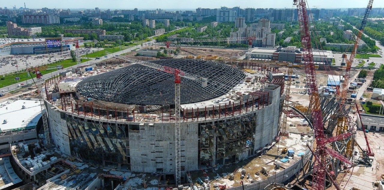 Общая строительная готовность СКА-Арены превышает 75%