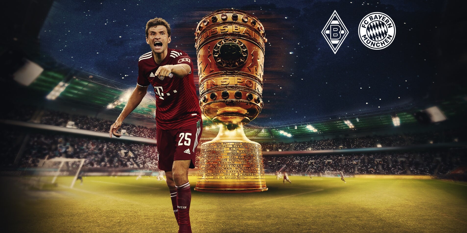 Боруссия Менхенгладбах Бавария. 3:0 у Бенсебайни дубль, мюнхенцы на грани вылета из Кубка! Онлайн-трансляция