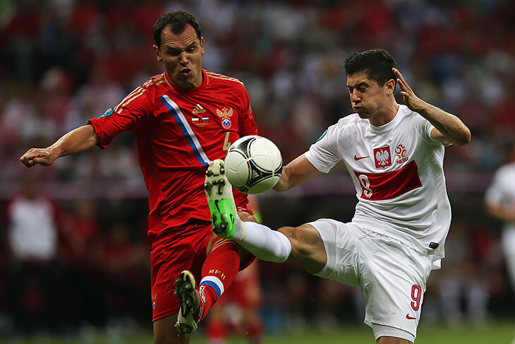У России и Польши всего один официальный матч – на Евро-2012. Левандовски нам не забивал (хотя их было трое)