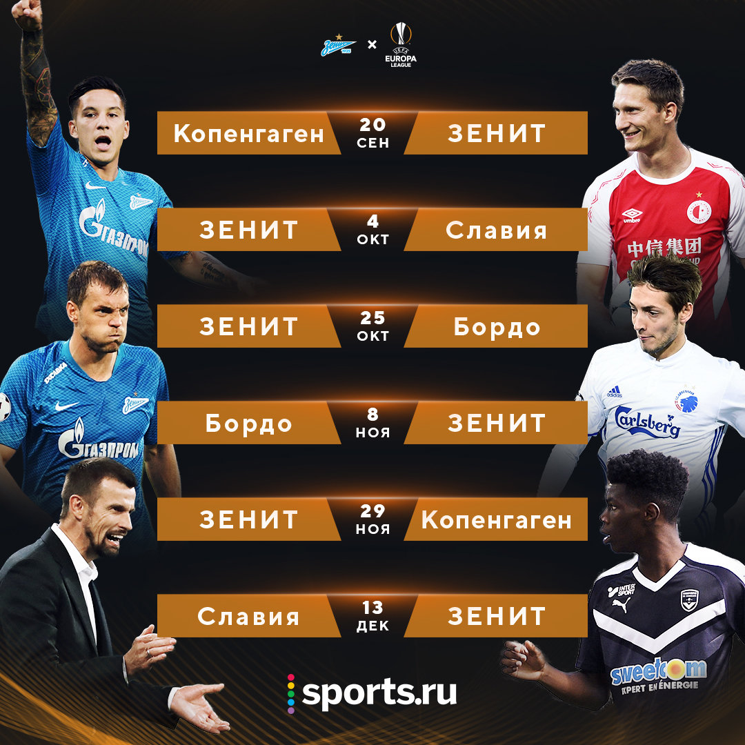 Зенит календарь