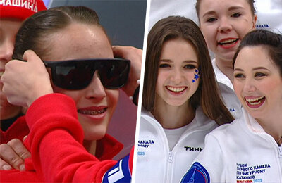 Команда Загитовой – лучшая: Галлямов кружил Акатьеву, потом она надела гангста-очки, а Алина не выпускала кубок