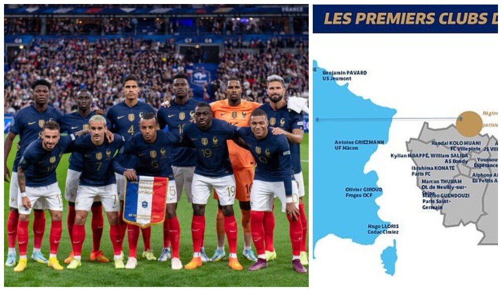 Возвращение к своим корням 💙 Игроки сборной Франции отдали дань уважения своим первым клубам