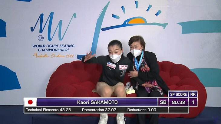Реакция японской фигуристки когда она увидела свои оценки (выше, чем у Щербаковой на Олимпиаде и Трусовой)
