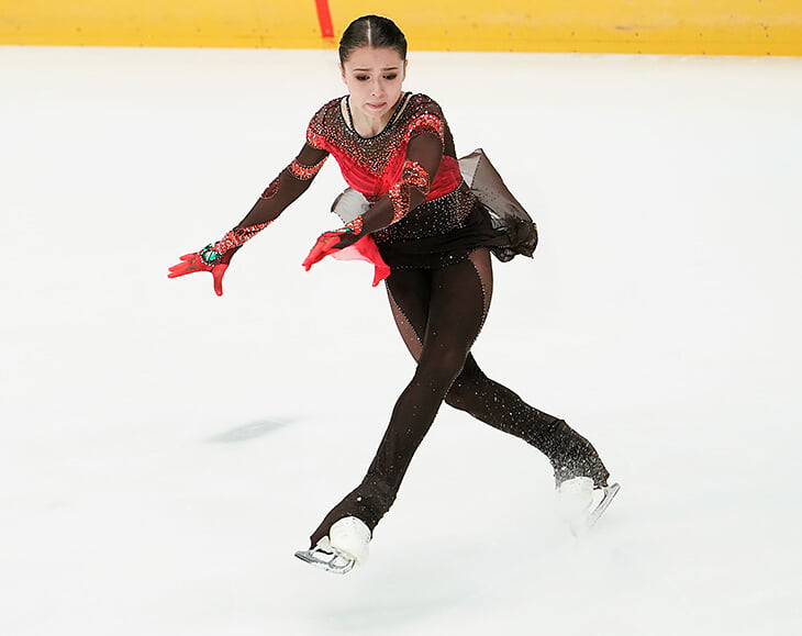 «Болеро» – программа, с которой Валиеву ведут к золоту Олимпиады. Пока все сыро: хореография вторична, а платье слишком сложное