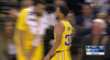 Stephen Curry sinks the shot at the buzzer