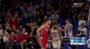 Ben Simmons rattles the rim on the finish!