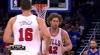 Robin Lopez rattles the rim on the finish!
