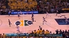 Rudy Gobert with the rejection vs. the Warriors