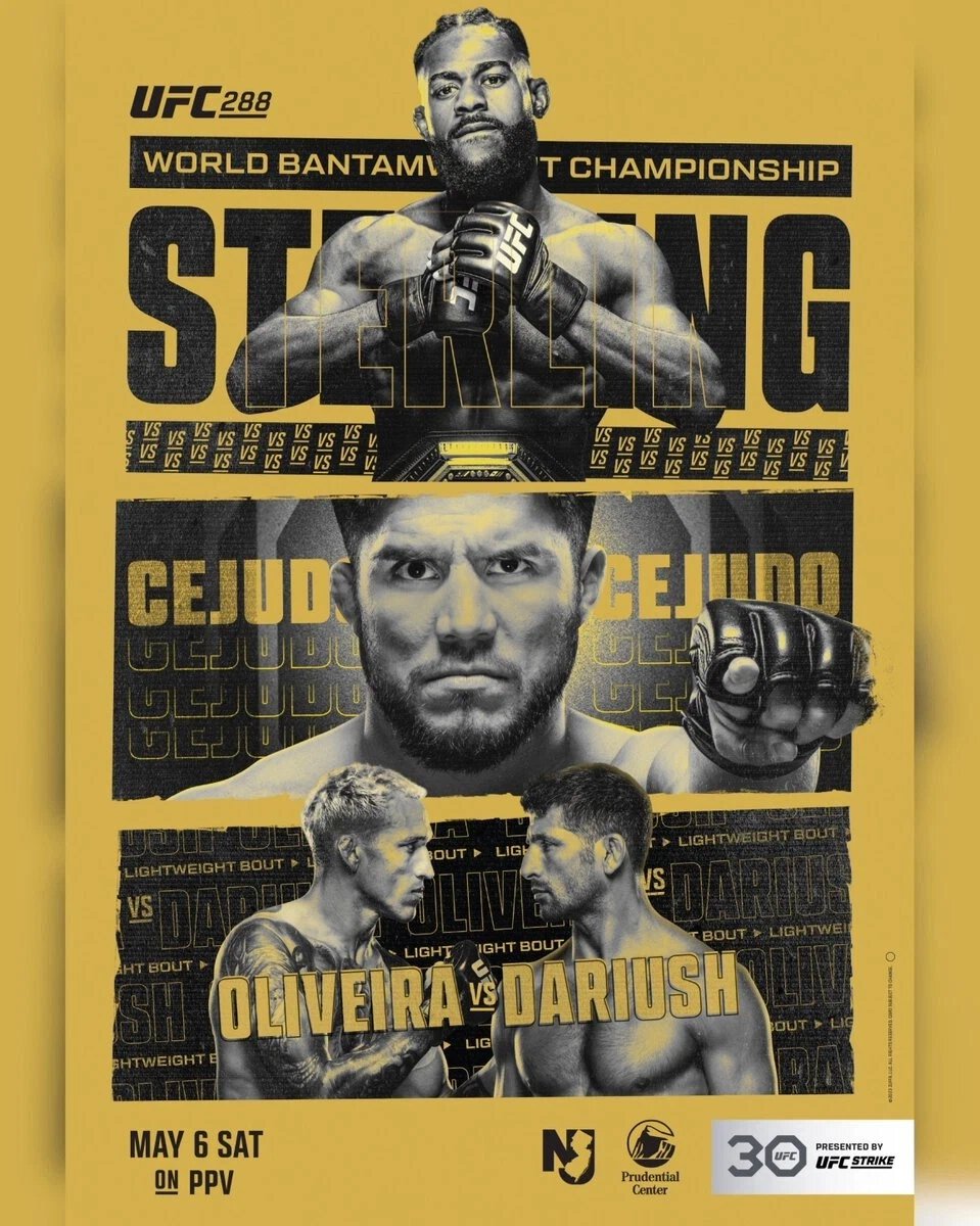 Представлен официальный постер UFC 288