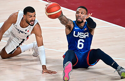сборная США, сборная Франции, олимпийский баскетбольный турнир