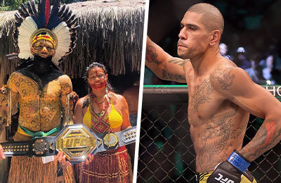 Перейра привез чемпионский пояс UFC бразильскому племени – это уважение к корням. Колорит ????