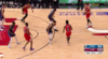 Daniel Gafford rattles the rim on the finish!