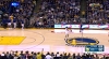 Kevin Durant rises to block the shot