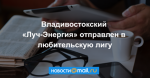 Владивостокский «Луч-Энергия» отправлен в любительскую лигу