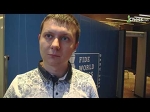 Alexander Areshchenko after ousting Levon Aronian at the Baku World Cup
