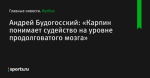 «Карпин понимает судейство на уровне продолговатого мозга», сообщает Андрей Будогосский - Футбол - Sports.ru