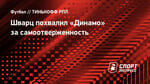 Шварц похвалил «Динамо» за самоотверженность