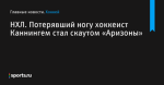 Потерявший ногу хоккеист Каннингем стал скаутом «Аризоны», НХЛ - Хоккей - Sports.ru