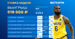 Полмиллиона рублей получил игрок БЕТСИТИ с экспресса на НБА и НФЛ!