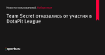 Team Secret отказались от участия в DotaPit League - Новости пользователей - Киберспорт - Новости пользователей - Прочие - Sports.ru