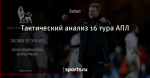 Тактический анализ 16 тура АПЛ