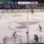 Troy Brouwer blows past Kris Russell, puts #Blues up 3-1