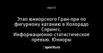 Этап юниорского Гран-при по фигурному катанию в Колорадо Спрингс. Информационно-статистическое превью. Юниоры