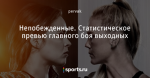 Непобежденные. Статистическое превью главного боя выходных