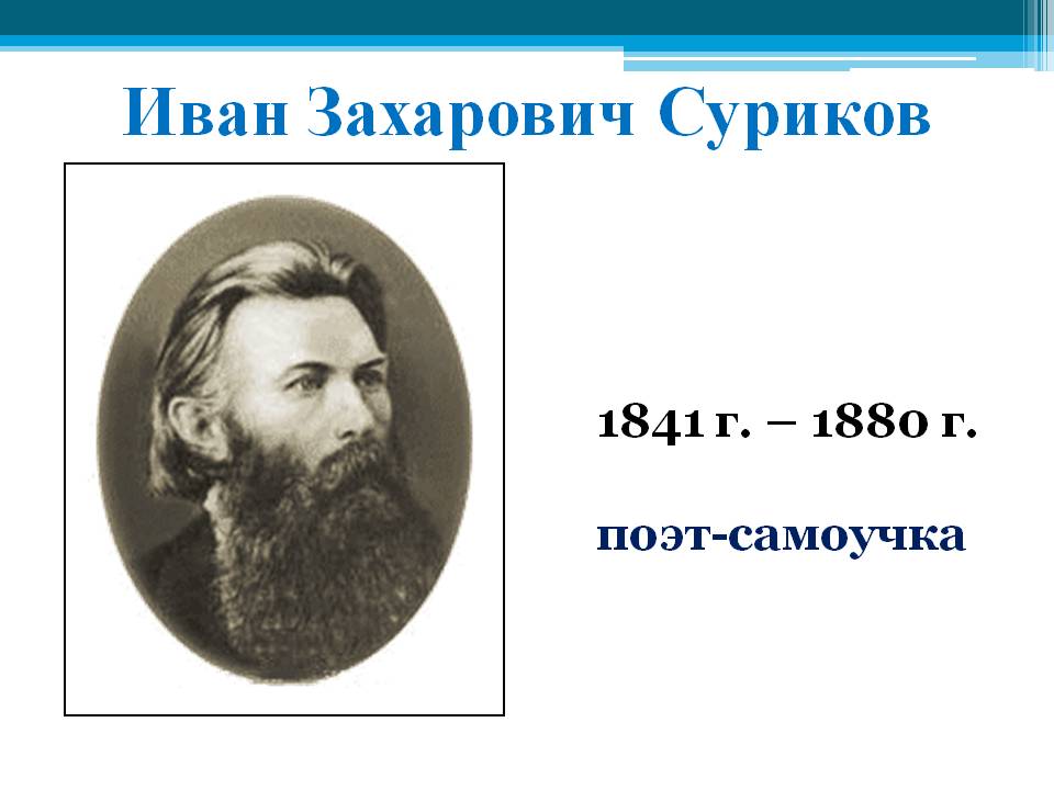 Биография сурикова 3 класс. Иван Захарович Суриков. Суриков Иван Захарович портрет. Ивана Захаровича Сурикова (1841–1881). Портрет Ивана Сурикова поэта.