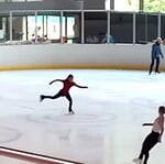 Figure Skating ⛸’s Instagram post: “Rika’s 3F+3Lo at a camp with Stephane in Switzerland😍😳 incredible combination, she rotated crazy fast and barely pauses between the two…”